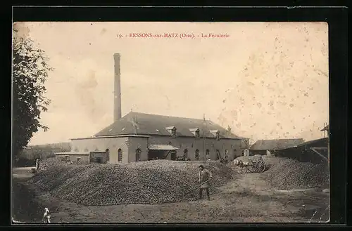 AK Ressons-sur-Matz, La Féculerie