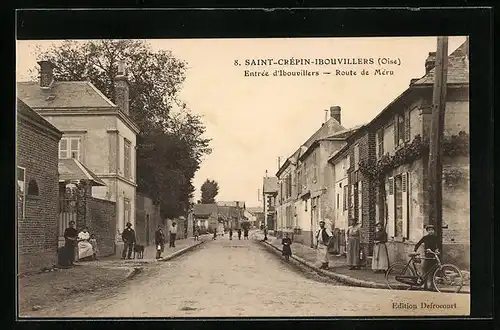AK Saint-Crepin-Ibouvillers, Entrée d`Ibouvillers, Route de Meru