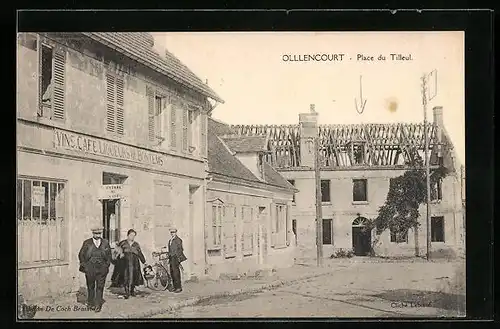 AK Ollencourt, Place du Tilleul