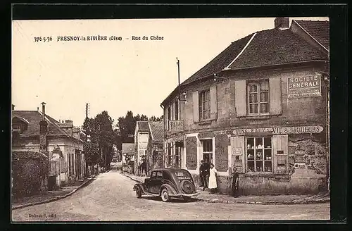 AK Fresnoy-la-Riviere, Rue du Chene