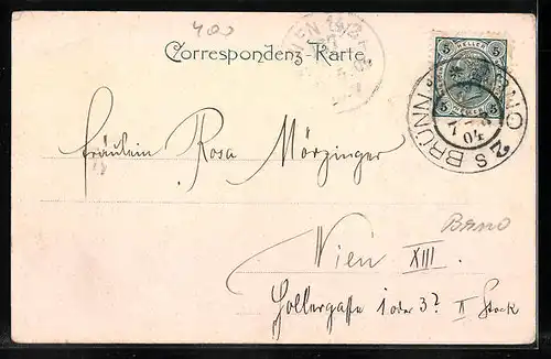 AK Brünn / Brno, Schmerlingstrasse mit Strassenbahn