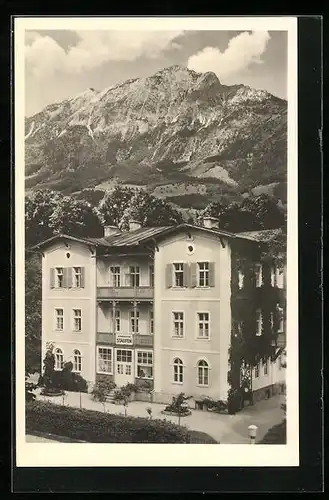 Foto-AK Bad Reichenhall, Hotel-Kurpension Staufen