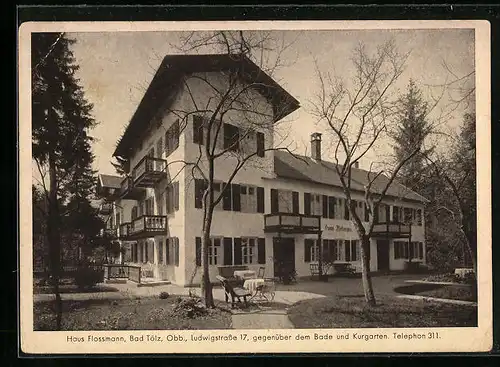 AK Bad Tölz, Hotel Haus Flossmann, Ludwigstrasse 17