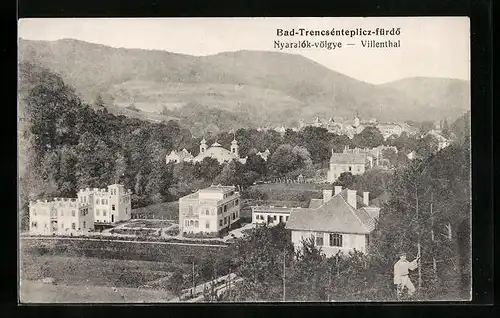 AK Bad Trenschin-Teplitz, Villental mit Berglandschaft