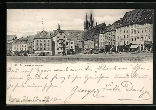 AK Eger, Blick auf den unteren Marktplatz
