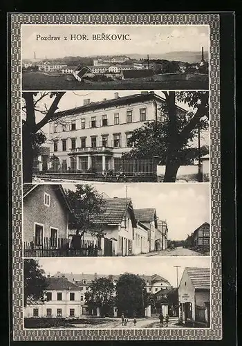 AK Horni Berkovice, Budova, Dum, Panorama
