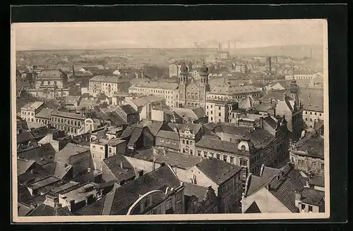 AK Plzen, Pohled z veze, Synagoge