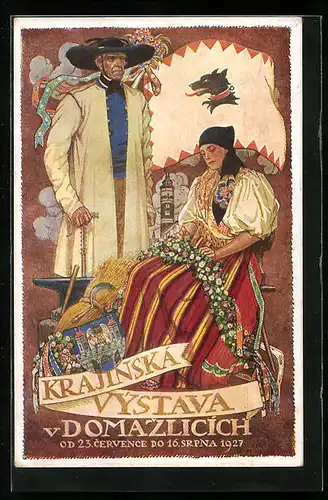AK Domazlice, Krajinska Vystava 1927, Ausstellung