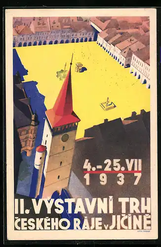 AK Jitschin / Gitschin / Jicin, II. Vystavni Trh 1937