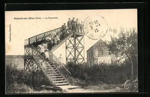 AK Nogent-Sur-Oise, la passerelle