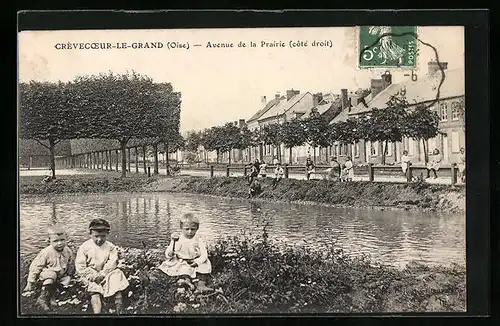 AK Crèvecoeur-le-Grand, Avenue de la Prairie