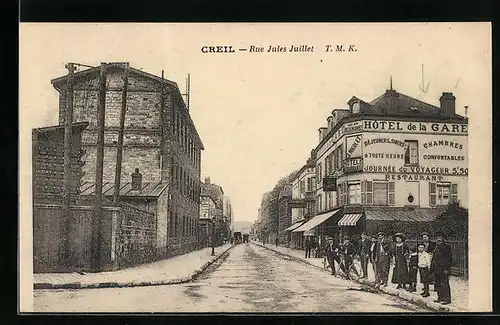 AK Creil, Rue Jules-Juillet, Hotel de la Gare