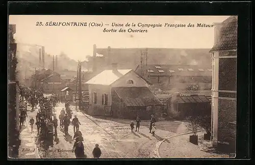 AK Sérifontaine, Usine de la Compagnie Francaise des Métaux, Sortie des ouvriers
