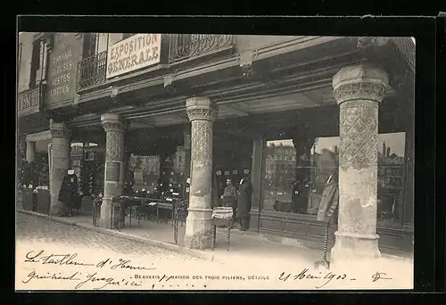 AK Beauvais, Maison des Trois Piliers, Détails