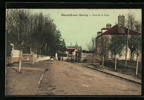 AK Mareuil-sur-Ourcq, Rue de la Gare