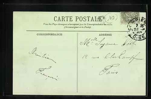 AK Compiègne, La Rue de Solférino