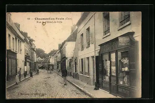 AK Chaumont-en-Vexin, Rue de l`Hôtel-de-Ville