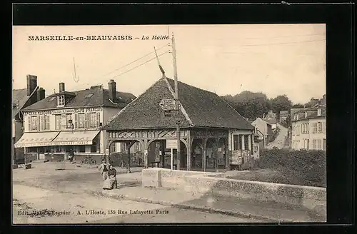 AK Marseille-en-Beauvaisis, La Mairie