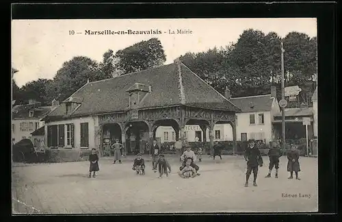 AK Marseille-en-Beauvaisis, La Mairie