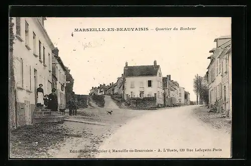 AK Marseille-en-Beauvaisis, Quartier du Bonheur
