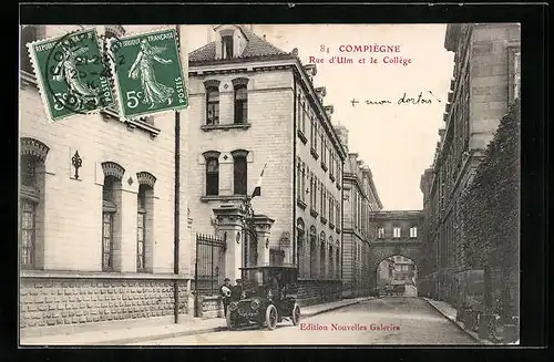 AK Compiègne, Rue d`Ulm et le Collège