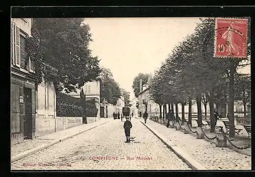 AK Compiègne, Rue Mounier