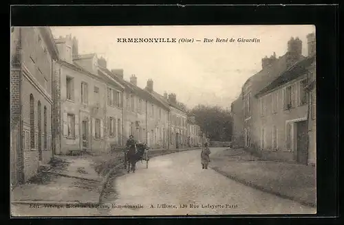 AK Ermenonville, Rue René de Girardin