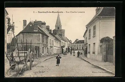 AK Nanteuil-le-Haudouin, Rue Charles Lemaire