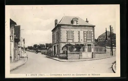 AK Angy, Carrefour Routes de Clermont et Marard