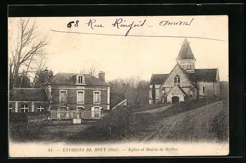 AK Heilles, Eglise et Mairie