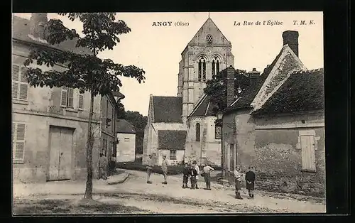 AK Angy, La Rue de l`Église