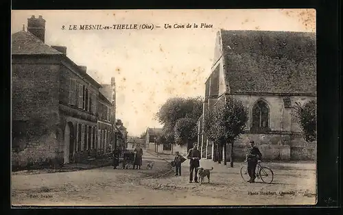 AK Le Mesnil-en-Thelle, Un Coin de la Place