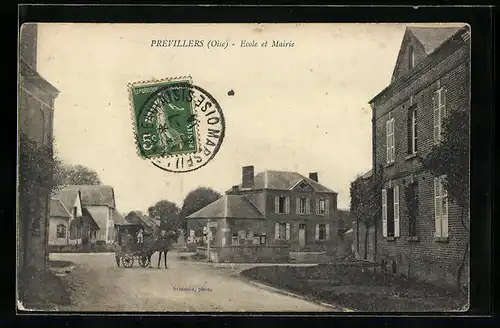 AK Prévillers, École et Mairie