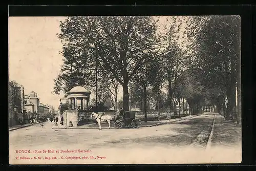 AK Noyon, Rue St-Eloi et Boulevard Sarrazin