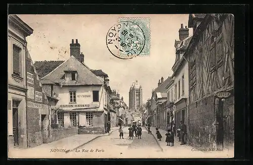 AK Noyon, La Rue de Paris