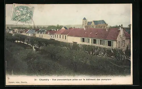 AK Chambly, Vue panoramique prise sur le batiment des pompiers
