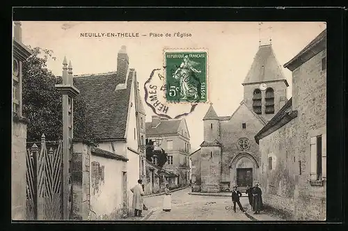 AK Neuilly-en-Thelle, Place de l`Eglise