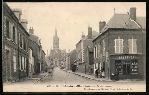 AK Saint-Just-en-Chausée, La rue Carnot