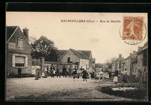 AK Bachivillers, Rue de Bataille