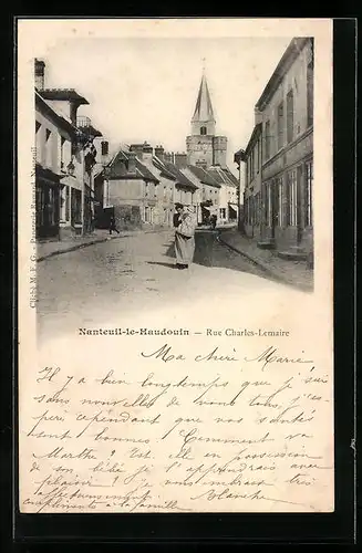 AK Nanteuil-le-Haudouin, Rue Charles-Lemaire