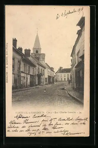 AK Nanteuil-le-Haudouin, Rue Charles Lemaire