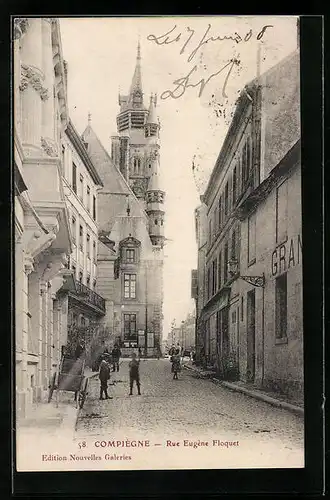 AK Compiègne, Rue Eugène Floquet