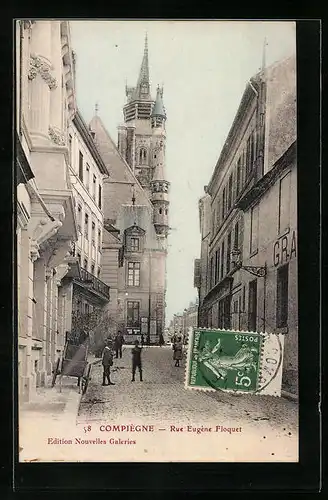 AK Compiègne, Rue Eugène Floquet