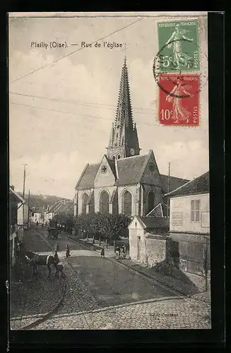 AK Plailly, Rue de l`Eglise