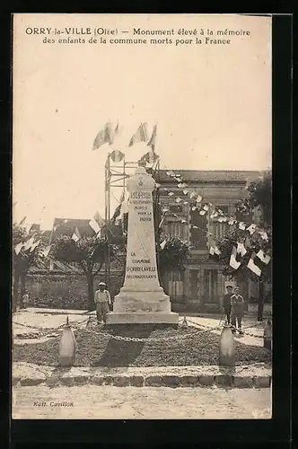 AK Orry-la-Ville, Monument élévé à la mémoire des enfants de la commune morts pour la France