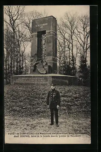 AK Compiègne, Foret, Le Monument de l`Armistice