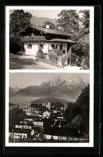 Foto-AK Strub /Berchtesgaden, Hotel Haus Freischütz