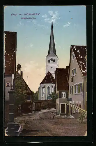 AK Höfingen, Kirche an der Hauptstrasse
