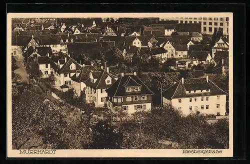 AK Murrhardt, Riesbergstrasse aus der Vogelschau
