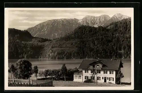 AK Füssen /Allgäu, Gasthof Pension Weissensee